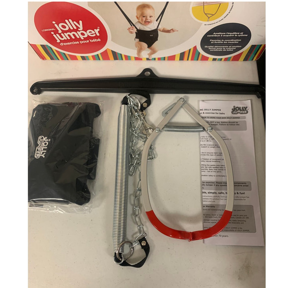 Original Black Jolly Jumper Exerciser with Door Clamp - OPEN BOX - Picture 2 of 3